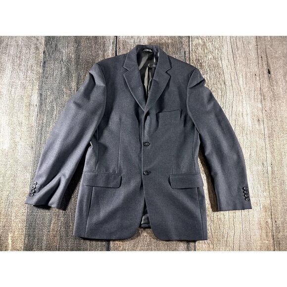 Banana Republic 3 Button Wool Blend Blazer Sport Coat Gray Men’s Size 40R - Picture 1 of 8